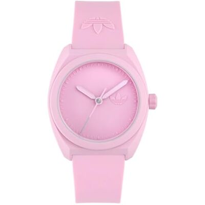 Adidas Project Three Unisex Armbanduhr, Quarz Analog, Keramik, 42 mm, Kunststoffarmband, Pink, 5 bar, Zifferblattfarbe: Pink, AOST24056 Adidas Project Three Unisex Armbanduhr, Quarz Analog, Keramik, 42 mm, Kunststoffarmband, Pink, 5 bar, Zifferblattfarbe: Pink, AOST24056
