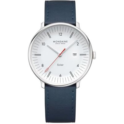 Mondaine Herrenuhr Doppio Solar Blau/Weiß 41 mm MLE.41910.LDV Mondaine Herrenuhr Doppio Solar Blau/Weiß 41 mm MLE.41910.LDV