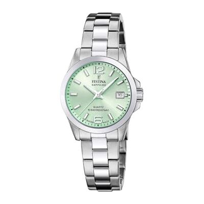 Festina Swiss Made Damenuhr Analog aus Edelstahl 316l Silberfarben Festina Swiss Made Damenuhr Analog aus Edelstahl 316l Silberfarben