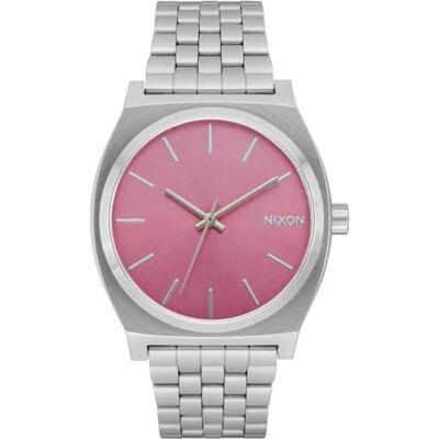 Nixon Time Teller Armbanduhr für Herren in der Farbe Silber mit Armband aus Edelstahl, Wasserdichtigkeit: 10 bar, Gehäusedurchmesser: 38,5 mm, A045-2719-00 Nixon Time Teller Armbanduhr für Herren in der Farbe Silber mit Armband aus Edelstahl, Wasserdichtigkeit: 10 bar, Gehäusedurchmesser: 38,5 mm, A045-2719-00