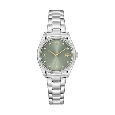 Lacoste Uhr mit DREI-Zeiger-Quarzwerk für Damen Kollektion Parisienne mit Silbernes Edelstahlarmband 2001421 Lacoste Uhr mit DREI-Zeiger-Quarzwerk für Damen Kollektion Parisienne mit Silbernes Edelstahlarmband 2001421