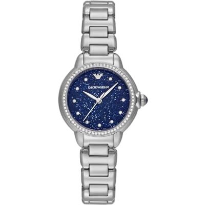 Giorgio Armani Watch for Women, 32mm Silberton Quarz-Dreizeigerwerk und Edelstahlarmband Giorgio Armani Watch for Women, 32mm Silberton Quarz-Dreizeigerwerk und Edelstahlarmband