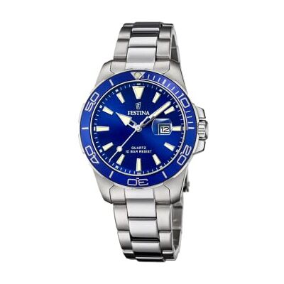 Festina Damenuhr Analog aus Edelstahl 316l Silberfarben Festina Damenuhr Analog aus Edelstahl 316l Silberfarben
