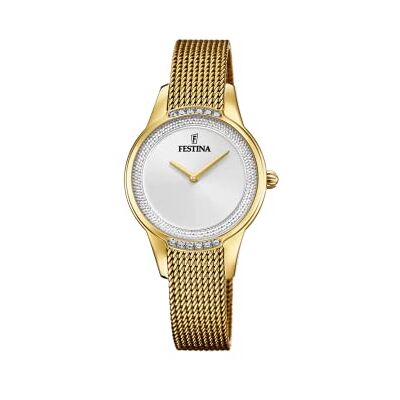 Festina Damenuhr Analog aus Edelstahl 316l Goldfarben Festina Damenuhr Analog aus Edelstahl 316l Goldfarben
