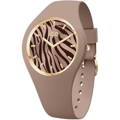 ICE-WATCH Ice Watch Damen Analog Armbanduhr Ice wild Mocha Zebra ICE-WATCH Ice Watch Damen Analog Armbanduhr Ice wild Mocha Zebra