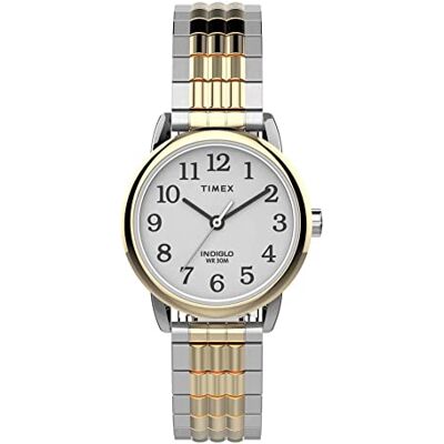 Timex Easy Reader 25mm Damen-Armbanduhr mit Dehnband, perfekte Passform TW2V05900 Timex Easy Reader 25mm Damen-Armbanduhr mit Dehnband, perfekte Passform TW2V05900