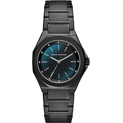 Armani Exchange Damenuhr, Dreizeigerwerk, Edelstahluhr mit 34 mm Gehäusegröße Armani Exchange Damenuhr, Dreizeigerwerk, Edelstahluhr mit 34 mm Gehäusegröße