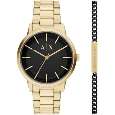 Armani Exchange Herren 42MM Goldfarbene Edelstahl Uhr, AX7178SET Armani Exchange Herren 42MM Goldfarbene Edelstahl Uhr, AX7178SET