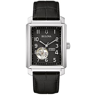 Bulova Herren Armbanduhr Automatic, mit Lederarmband, Gehäusegröße: 49x33 mm, 96A269 Bulova Herren Armbanduhr Automatic, mit Lederarmband, Gehäusegröße: 49x33 mm, 96A269