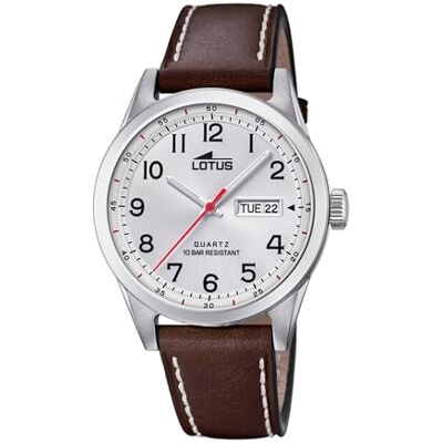 Lotus Herren Analog Uhr Leder Quarz Kalender Mineralglas 10 ATM Wasserdicht Klassische Uhr 18671 Lotus Herren Analog Uhr Leder Quarz Kalender Mineralglas 10 ATM Wasserdicht Klassische Uhr 18671