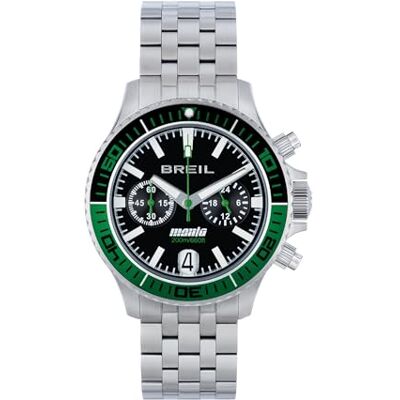 Breil Uhr Herren Manta P.R.O. Ziffernblatt SCHWARZ Bewegung Chrono Quartz e Bracelet Stahl Silber TW2014 Breil Uhr Herren Manta P.R.O. Ziffernblatt SCHWARZ Bewegung Chrono Quartz e Bracelet Stahl Silber TW2014