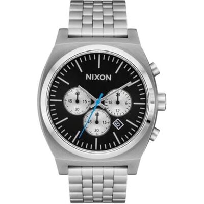 Nixon Time Teller Armbanduhr für Herren in der Farbe Silber mit Armband aus Edelstahl, Wasserdichtigkeit: 10 bar, Gehäusedurchmesser: 40,5 mm, A972-5266-00 Nixon Time Teller Armbanduhr für Herren in der Farbe Silber mit Armband aus Edelstahl, Wasserdichtigkeit: 10 bar, Gehäusedurchmesser: 40,5 mm, A972-5266-00