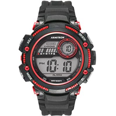 Armitron Sport Herren-Digitalchronograph mit Harzarmband, 40/8439 Armitron Sport Herren-Digitalchronograph mit Harzarmband, 40/8439