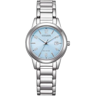 Citizen Eco-Drive Damenuhr Edelstahl, Hellblau, 29.4 mm, FE1241-71L Citizen Eco-Drive Damenuhr Edelstahl, Hellblau, 29.4 mm, FE1241-71L