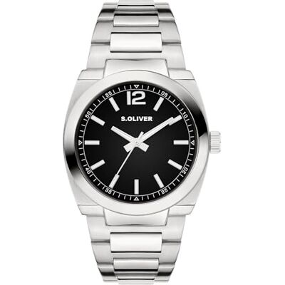 S. Oliver Herrenuhr 39 mm analoge Armbanduhr mit Quarzwerk 3 Zeiger hoher 3 ATM wasserdicht Kratzfest S. Oliver Herrenuhr 39 mm analoge Armbanduhr mit Quarzwerk 3 Zeiger hoher 3 ATM wasserdicht Kratzfest