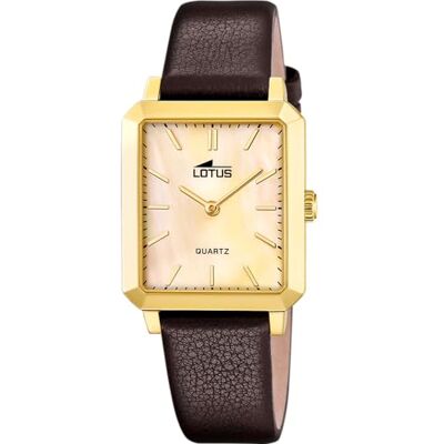 Lotus Damen Uhr Analog Leder Braun Quarzwerk Mineralglas hochresistent 5 ATM wasserdicht Elegant, Klassisch und Vintage 18988/2 Square Series Lotus Damen Uhr Analog Leder Braun Quarzwerk Mineralglas hochresistent 5 ATM wasserdicht Elegant, Klassisch und Vintage 18988/2 Square Series