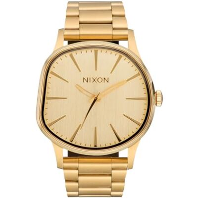Nixon Sentry Wobble Herren Armbanduhr Gold, Edelstahlgehäuse Quarzwerk, Datumsanzeige, Mineralglas, Faltschließe, 50 m wasserdicht, analoges Zifferblatt Nixon Sentry Wobble Herren Armbanduhr Gold, Edelstahlgehäuse Quarzwerk, Datumsanzeige, Mineralglas, Faltschließe, 50 m wasserdicht, analoges Zifferblatt