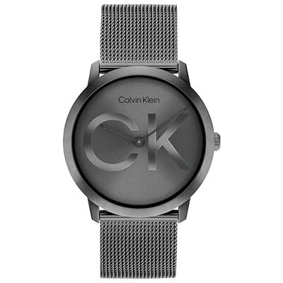 Calvin Zwei-Zeiger-Quarzwerk-Uhr Für Männer und Frauen Kollektion IKONIX mit Schwarzes Edelstahl-Mesh-Gliederarmband 25300011 Calvin Zwei-Zeiger-Quarzwerk-Uhr Für Männer und Frauen Kollektion IKONIX mit Schwarzes Edelstahl-Mesh-Gliederarmband 25300011