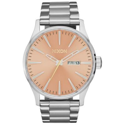 Nixon Herren Armbanduhr Sentry mit silberfarbigem Edelstahlarmband, 10 Bar, Gehäusedurchmesser: 42 mm, A356-5339-00 Nixon Herren Armbanduhr Sentry mit silberfarbigem Edelstahlarmband, 10 Bar, Gehäusedurchmesser: 42 mm, A356-5339-00