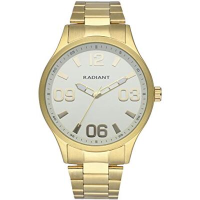 Radiant Leader Montre Homme Analogique Quartz Acier Inoxydable RA563201, Doré, Bracelet Radiant Leader Montre Homme Analogique Quartz Acier Inoxydable RA563201, Doré, Bracelet