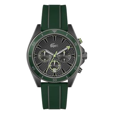 Lacoste Chronograph Quarz Uhr für Herren Kollektion MAINSAIL mit Grünes Silikonarmband 2011363 Lacoste Chronograph Quarz Uhr für Herren Kollektion MAINSAIL mit Grünes Silikonarmband 2011363