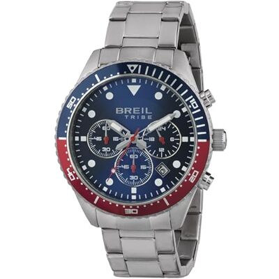 Breil Uhr Herren SAIL Ziffernblatt BLAU Bewegung Chrono Quartz e Bracelet Stahl Silber EW0581 Breil Uhr Herren SAIL Ziffernblatt BLAU Bewegung Chrono Quartz e Bracelet Stahl Silber EW0581