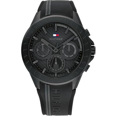 Tommy Hilfiger Multi Zifferblatt Quarz Uhr für Herren mit Weisses Silikonarmband 1791861 Tommy Hilfiger Multi Zifferblatt Quarz Uhr für Herren mit Weisses Silikonarmband 1791861