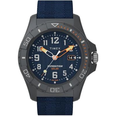 Timex Herrenuhr FREEDIVE Herren #Tide Ozean Material Grau Kunststoffgehäuse Quarzwerk Blau Zifferblatt Armband Recycelter Kunststoff Blau mit Verschluss Schließe Normal 5 ATM Timex Herrenuhr FREEDIVE Herren #Tide Ozean Material Grau Kunststoffgehäuse Quarzwerk Blau Zifferblatt Armband Recycelter Kunststoff Blau mit Verschluss Schließe Normal 5 ATM