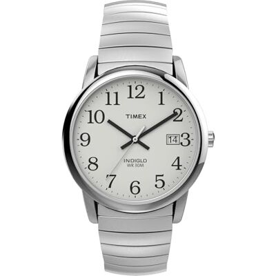 Timex Easy Reader Herren-Armbanduhr T2H451, 35 mm, Erweiterungsband, Datumsfenster Timex Easy Reader Herren-Armbanduhr T2H451, 35 mm, Erweiterungsband, Datumsfenster