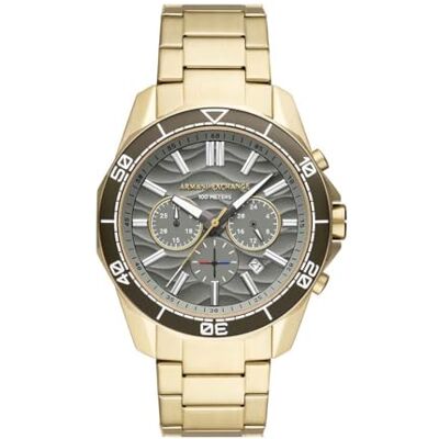 Armani Exchange Herren 44MM Goldfarbene Edelstahluhr, AX1970 Armani Exchange Herren 44MM Goldfarbene Edelstahluhr, AX1970