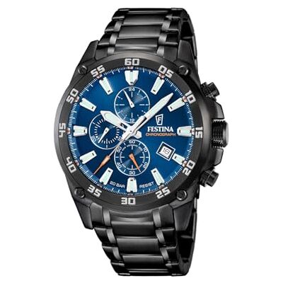 Festina Herrenuhr Chronograph aus Edelstahl 316L Schwarz Festina Herrenuhr Chronograph aus Edelstahl 316L Schwarz