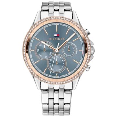 Tommy Hilfiger Multi Zifferblatt Quarz Uhr für Damen mit Silbernes Edelstahlarmband 1781976 Tommy Hilfiger Multi Zifferblatt Quarz Uhr für Damen mit Silbernes Edelstahlarmband 1781976