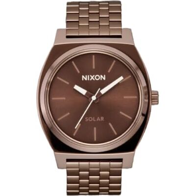 Nixon Time Teller Armbanduhr für Herren in der Farbe Braun mit Armband aus Edelstahl Wasserdichtigkeit: 10 bar Gehäusedurchmesser: 50 mm A1369-5243-00 Nixon Time Teller Armbanduhr für Herren in der Farbe Braun mit Armband aus Edelstahl Wasserdichtigkeit: 10 bar Gehäusedurchmesser: 50 mm A1369-5243-00