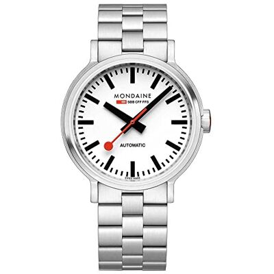 Mondaine Classic Herren Uhr analog Quarzwerk mit Edelstahl Armband MST.4161B.SJ Mondaine Classic Herren Uhr analog Quarzwerk mit Edelstahl Armband MST.4161B.SJ