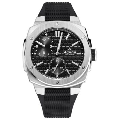 Alpina Analoge Herrenuhr Quarz mit Edelstahlarmband mid-39679, Schwarz Alpina Analoge Herrenuhr Quarz mit Edelstahlarmband mid-39679, Schwarz