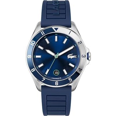 Lacoste Analog Quarzuhr für Herren Kollektion TIEBREAKER mit Blaues Silikonarmband 2011125 Lacoste Analog Quarzuhr für Herren Kollektion TIEBREAKER mit Blaues Silikonarmband 2011125
