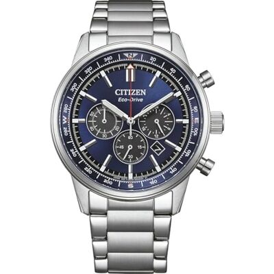 Citizen Eco-Drive Herrenuhr Edelstahl, Blau, 42 mm, CA4720-52L Analog Chronograph, Kristallglas, 10 bar Wasserdicht, 270 Tage Gangreserve, Stoppuhr: Max. 60 Min, Datum Citizen Eco-Drive Herrenuhr Edelstahl, Blau, 42 mm, CA4720-52L Analog Chronograph, Kristallglas, 10 bar Wasserdicht, 270 Tage Gangreserve, Stoppuhr: Max. 60 Min, Datum