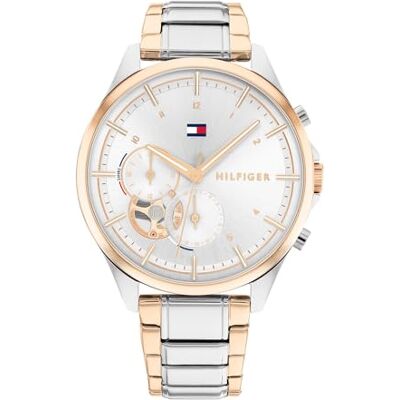 Tommy Hilfiger Multi Zifferblatt Quarz Uhr für Damen mit Zweifarbiges Edelstahlarmband 1782415 Tommy Hilfiger Multi Zifferblatt Quarz Uhr für Damen mit Zweifarbiges Edelstahlarmband 1782415