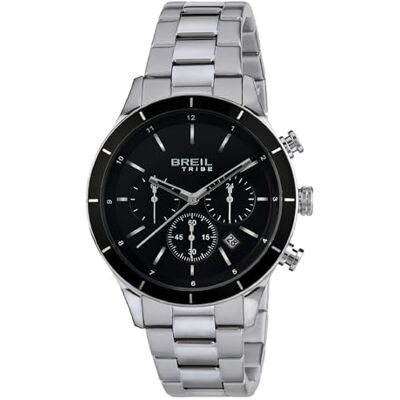 Breil Tribe Herren Chronograph Dude Sport Black Edelstahl Silber-Schwarz 42mm, Wasserdichtigkeit: 5 Bar, EW0447 Breil Tribe Herren Chronograph Dude Sport Black Edelstahl Silber-Schwarz 42mm, Wasserdichtigkeit: 5 Bar, EW0447