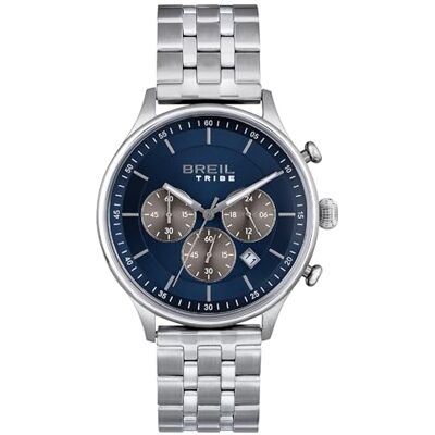 Breil Uhr Herren Classy Ziffernblatt BLAU Bewegung Chrono Quartz e Bracelet Stahl Silber EW0642 Breil Uhr Herren Classy Ziffernblatt BLAU Bewegung Chrono Quartz e Bracelet Stahl Silber EW0642