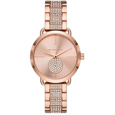 Michael Kors Portia Uhr für Damen, Quarz-Multifunktionswerk mit Edelstahlarmband Michael Kors Portia Uhr für Damen, Quarz-Multifunktionswerk mit Edelstahlarmband