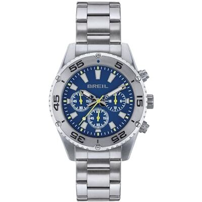 Breil Uhr Herren Sprinter Ziffernblatt BLAU Bewegung Chrono Quartz e Bracelet Stahl Silber TW1998 Breil Uhr Herren Sprinter Ziffernblatt BLAU Bewegung Chrono Quartz e Bracelet Stahl Silber TW1998
