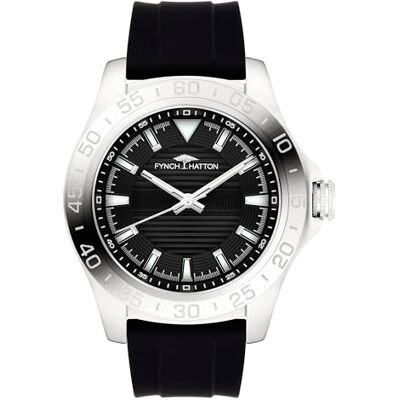 FYNCH-HATTON FYNCH HATTON Herren Analog Quarz Uhr mit Silikon Armband FHT-0016-PQ FYNCH-HATTON FYNCH HATTON Herren Analog Quarz Uhr mit Silikon Armband FHT-0016-PQ