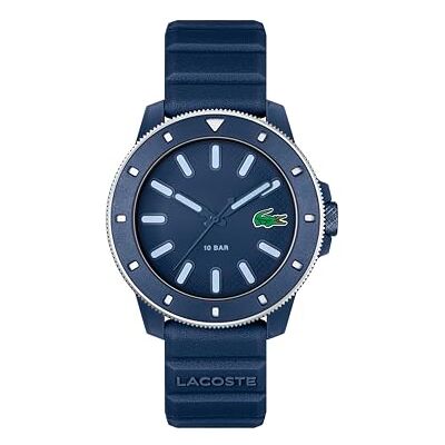 Lacoste Uhr mit DREI-Zeiger-Quarzwerk für Herren Kollektion .12.12 Scuba mit Marinblaues Silikonarmband 2011413 Lacoste Uhr mit DREI-Zeiger-Quarzwerk für Herren Kollektion .12.12 Scuba mit Marinblaues Silikonarmband 2011413