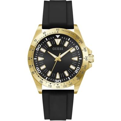 Guess NEO, Herren Armbanduhr, Quarz Analog, Edelstahl, 42mm, Silikonarmband, Schwarz, 5 bar, Zifferblattfarbe: Schwarz, GW1065G2 Guess NEO, Herren Armbanduhr, Quarz Analog, Edelstahl, 42mm, Silikonarmband, Schwarz, 5 bar, Zifferblattfarbe: Schwarz, GW1065G2