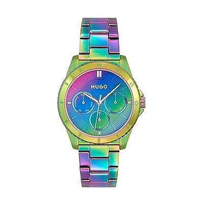 HUGO Multi Zifferblatt Quarz Uhr für Damen Kollektion #Dance mit Regenbogenfarbenes Edelstahlarmband 1540160 HUGO Multi Zifferblatt Quarz Uhr für Damen Kollektion #Dance mit Regenbogenfarbenes Edelstahlarmband 1540160