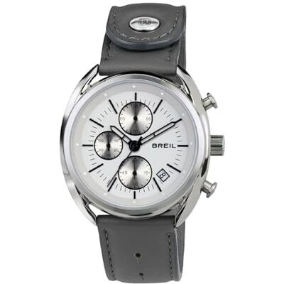 Breil Uhr Herren BEAUBOURG Ziffernblatt Weiss Bewegung Chrono Quartz e GÜRTEL KALB Leder GRAU TW1526 Breil Uhr Herren BEAUBOURG Ziffernblatt Weiss Bewegung Chrono Quartz e GÜRTEL KALB Leder GRAU TW1526