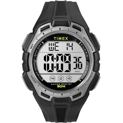 Timex Sport Herren-Armbanduhr, 43 mm, schwarzes Kunstharzarmband, digitales Zifferblatt, schwarzes Gehäuse TW5M63600 Timex Sport Herren-Armbanduhr, 43 mm, schwarzes Kunstharzarmband, digitales Zifferblatt, schwarzes Gehäuse TW5M63600