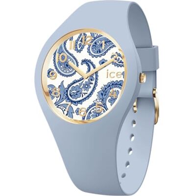 ICE-WATCH Ice Watch Damen Analog Armbanduhr Ice Flower Blue Aura ICE-WATCH Ice Watch Damen Analog Armbanduhr Ice Flower Blue Aura