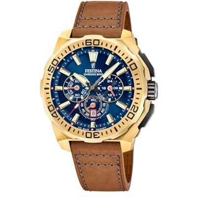 Festina Herrenuhr Analog aus Leder Braun F20728/1 Festina Herrenuhr Analog aus Leder Braun F20728/1